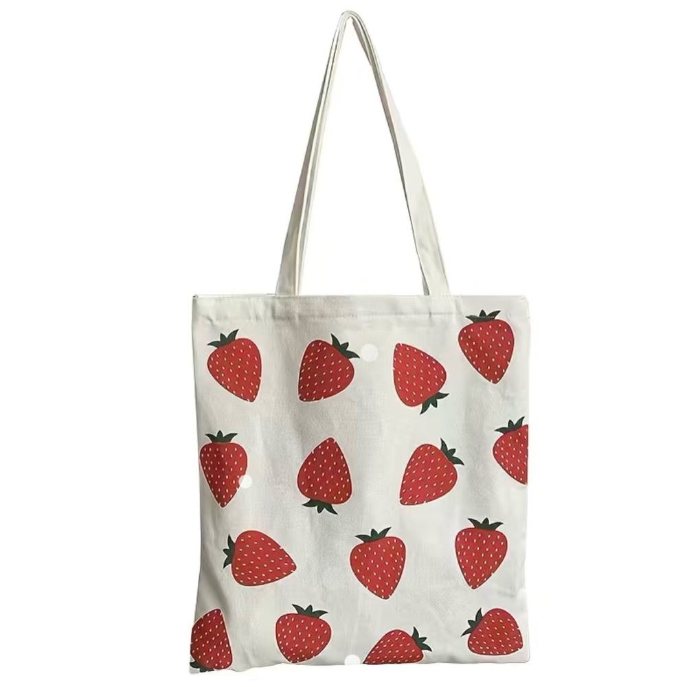 Strawberry Tote with zipper and inside pocket - new without tags